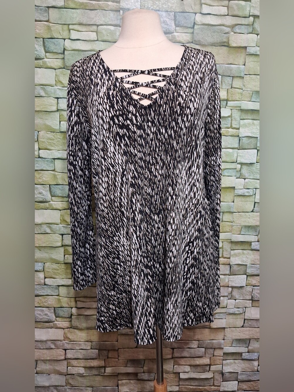 Cato 14/16W Abstract Print Tunic